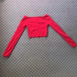 Red Crop top